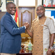World Armwrestling Vice President pays courtesy call on Ghana’s Youth and Sports Ministe